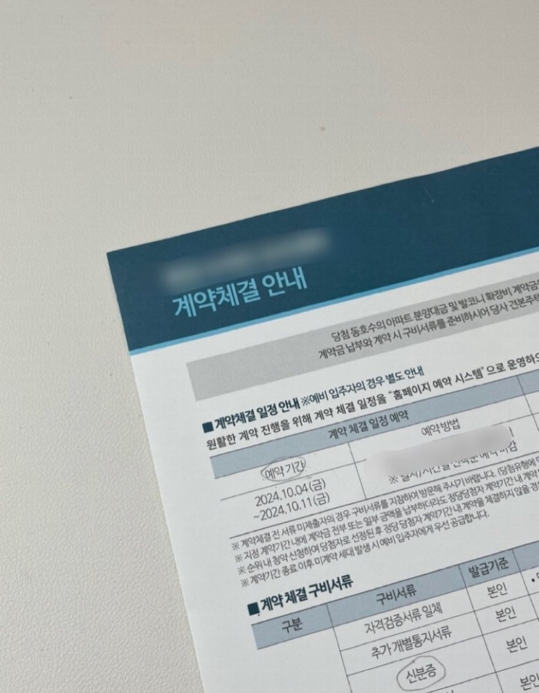 양가 도움없이 아파트 청약 분양 성공